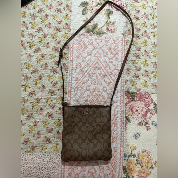 Coach Logo Crossbody Purse with Gold Hardware - Picture 1 of 6